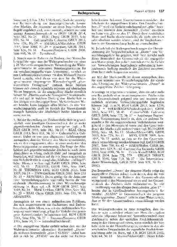 Vorschauseite 6: Keine Verwechslungsgefahr bei hinreichender Zeichenähnlichkeit
