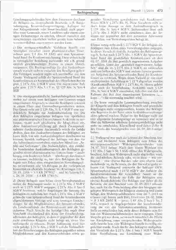Vorschauseite 5: Auskunftspflicht von Apotheken und pharmazeutischen Unternehmern