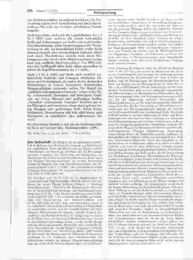 Vorschauseite 2: Abgrenzung Arzneimittel/Medizinprodukt (Meerwasser)