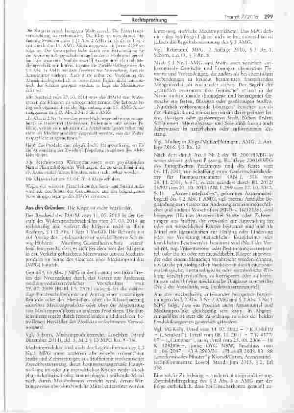 Vorschauseite 3: Abgrenzung Arzneimittel/Medizinprodukt (Meerwasser)