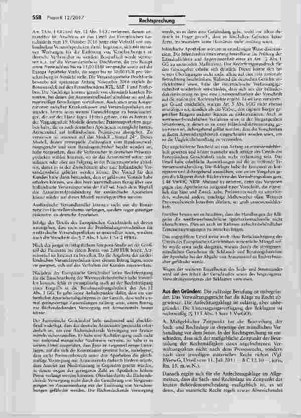 Vorschauseite 2: Keine Zugabe von Kuschelsocken bei preisgebundenen Arzneimitteln