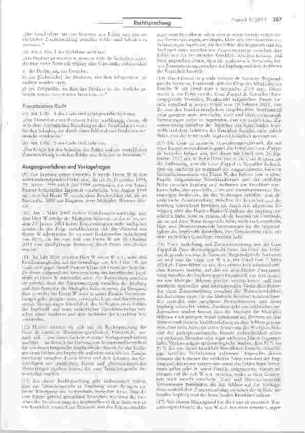 Vorschauseite 2: Haftung für fehlerhafte Produkte Impfstoff