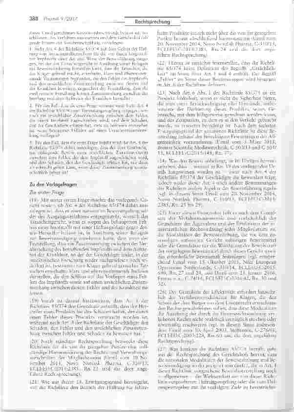 Vorschauseite 3: Haftung für fehlerhafte Produkte Impfstoff