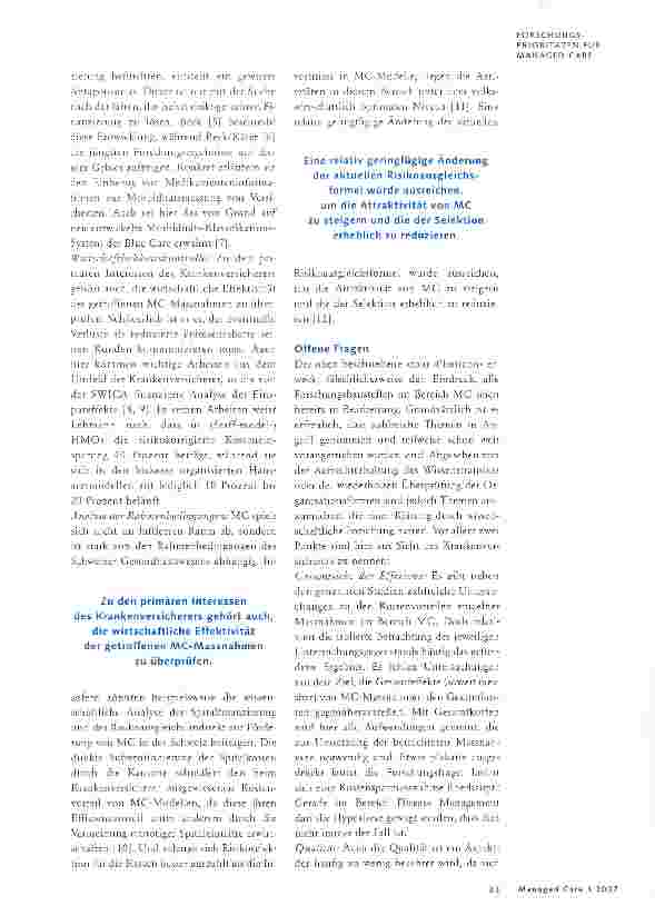 Vorschauseite 2: Mehr Forschung zu Effizienz und Qualität