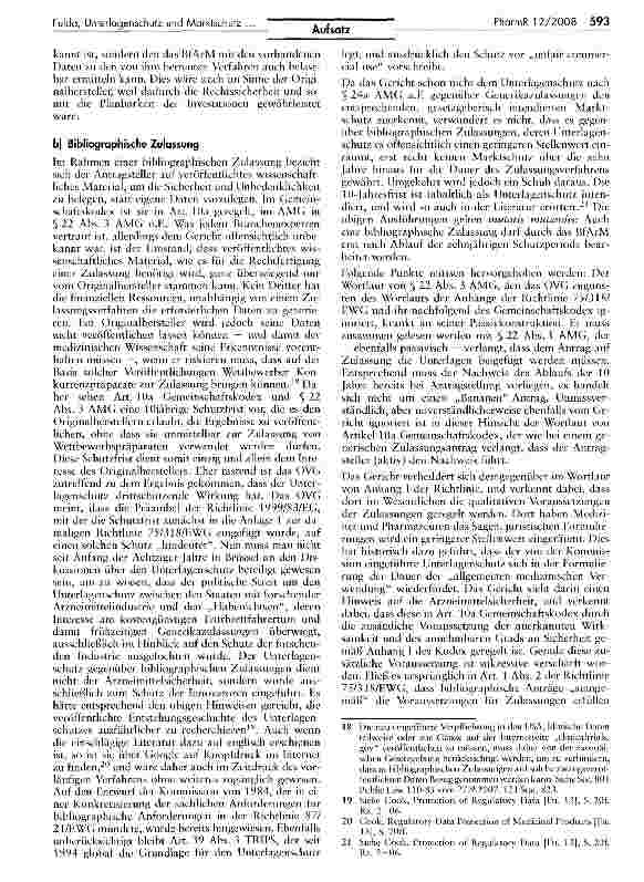 Vorschauseite 5: Unterlagenschutz und Marktschutz für Arzneimittel oder: Über die Entfernung von Münster nach Brüssel