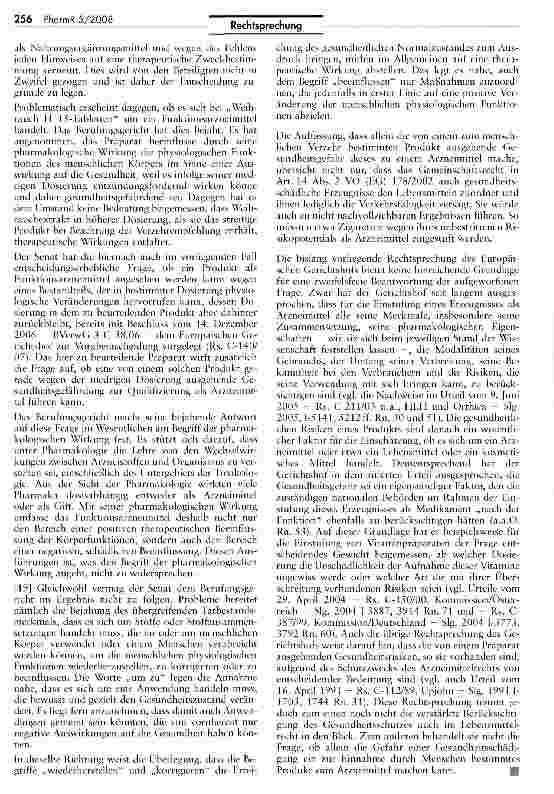 Vorschauseite 3: Zur Abgrenzung Arzneimittel/ Nahrungsergänzungsmittel (Weihrauchextrakt)