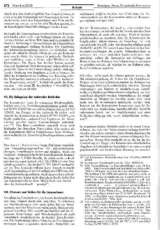Vorschauseite 5: Die Sektorenuntersuchung der Europäischen Kommission im Pharmasektor — ihre praktische Bedeutung