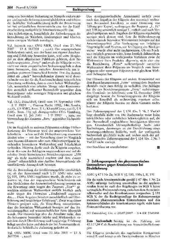 Vorschauseite 1: Zahlungsanspruch des pharmazeutischen Unternehmers gegen Krankenkassen bei Direktlieferung