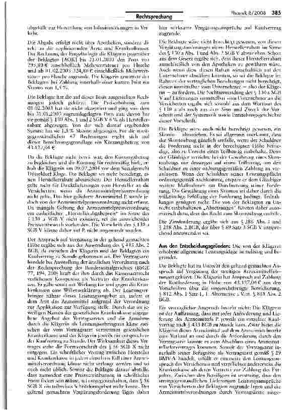 Vorschauseite 2: Zahlungsanspruch des pharmazeutischen Unternehmers gegen Krankenkassen bei Direktlieferung