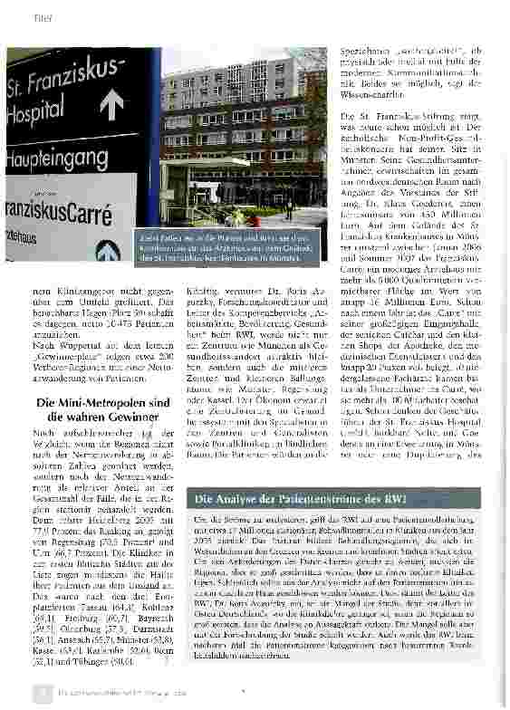 Vorschauseite 3: Die Patienten strömen auch in kleine Zentren