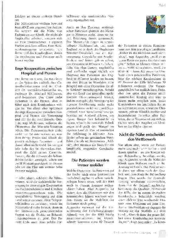 Vorschauseite 4: Die Patienten strömen auch in kleine Zentren