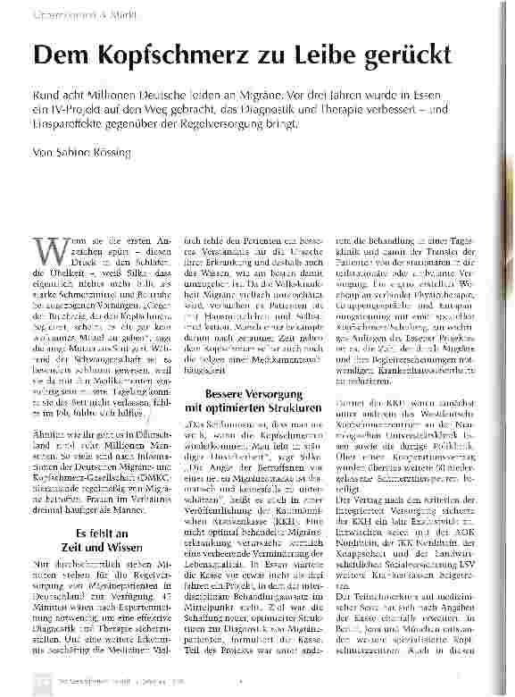 Vorschauseite 1: Dem Kopfschmerz zu Leibe gerückt