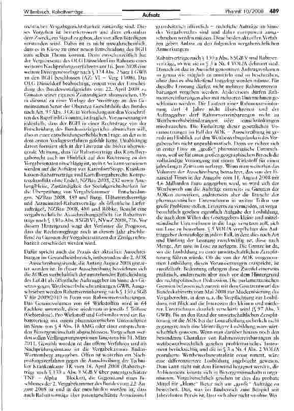 Vorschauseite 2: Der Tanz um die Rabattverträge: Vorwärts — Rückwärts - Seitwärts - Schluss?