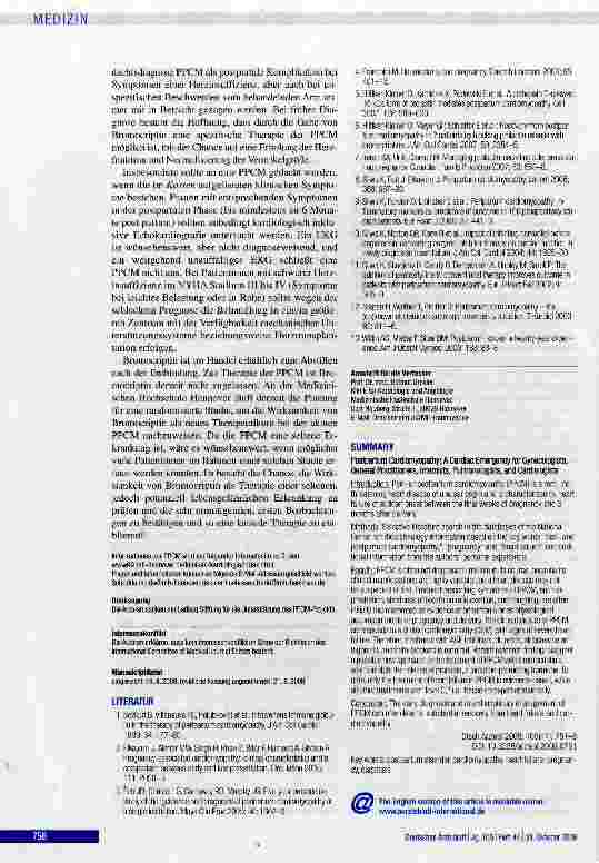 Vorschauseite 6: Die postpartale Kardiomyopathie