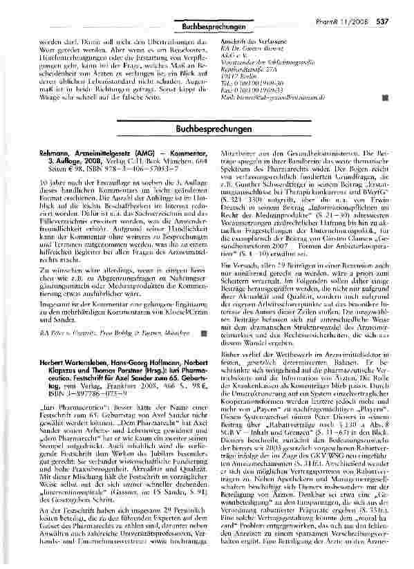 Vorschauseite 5: Arzneimittel und Kooperation im Gesundheitswesen e.V. (AKG)