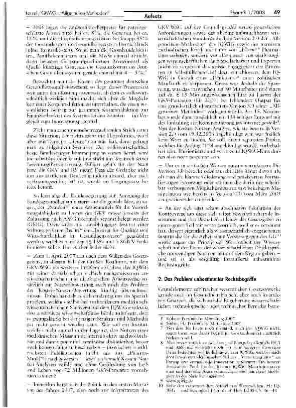 Vorschauseite 2: IQWiG: „Allgemeine Methoden Version 3. 0