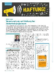 Vorschauseite 1: Verantwortung und Haftung der Sicherheitsingenieure