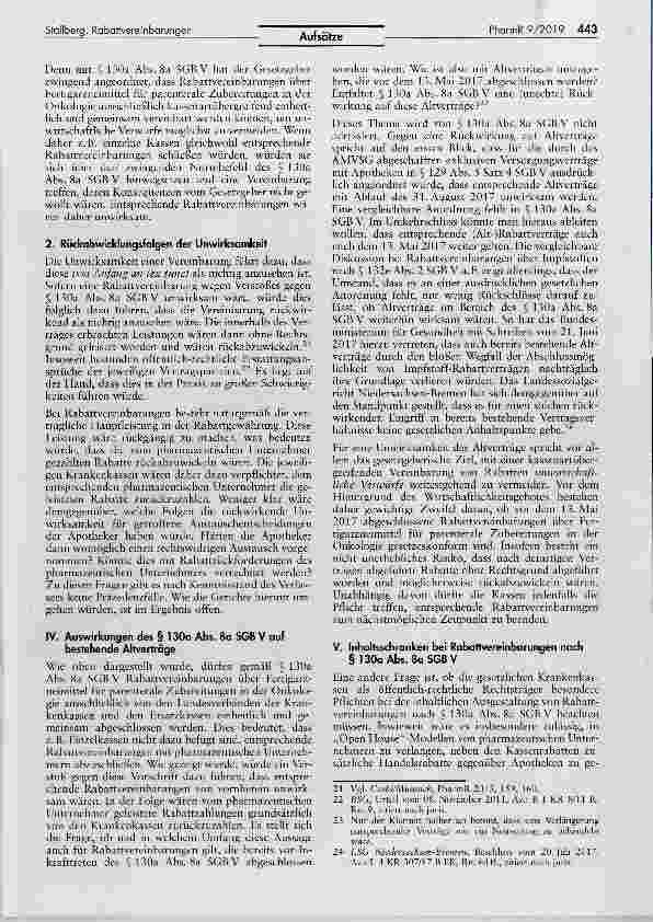 Vorschauseite 4: Rabattvereinbarungen für parenterale Zubereitungen nach AMVSG undGSAV Zulässigkeit und Grenzen