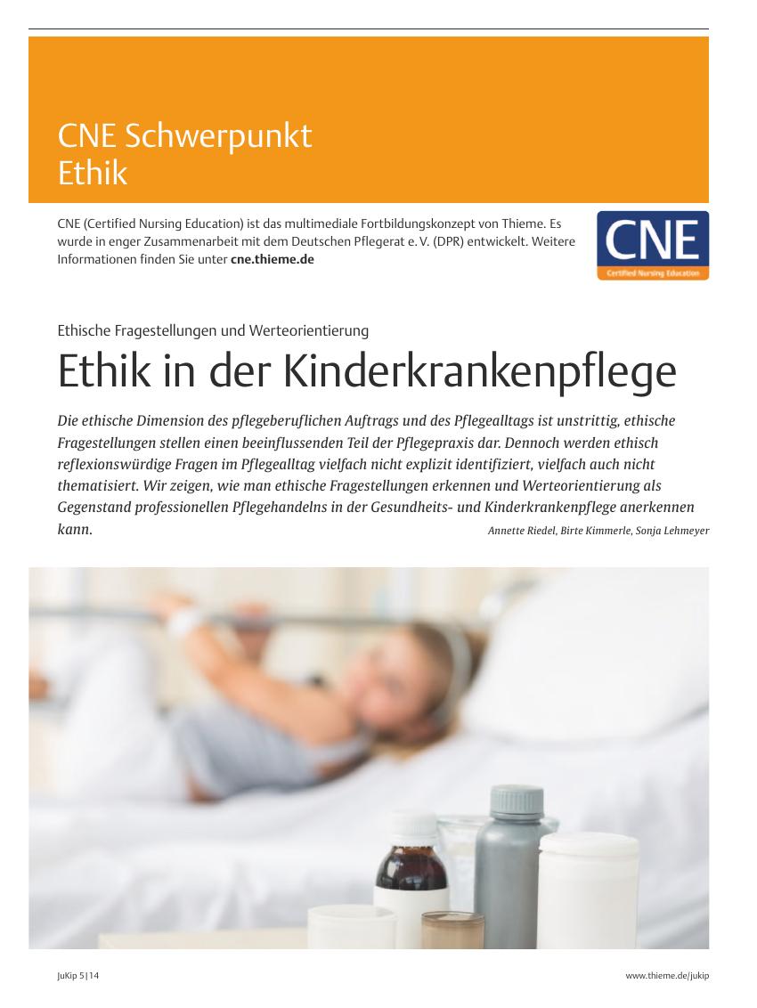 Vorschauseite 1: Ethik in der Kinderkrankenpflege