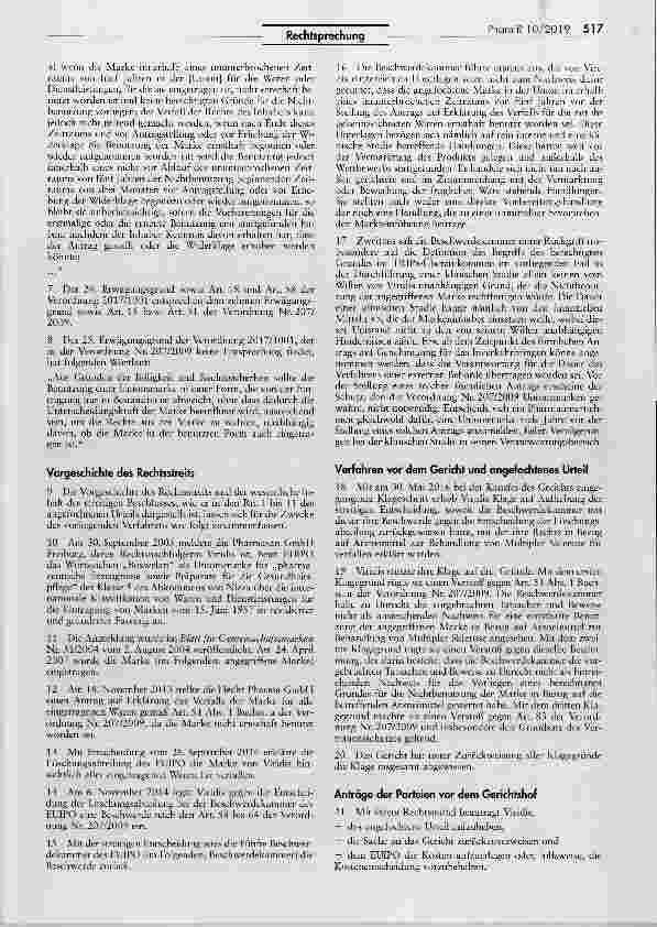 Vorschauseite 2: Benutzung einer Arzneimittelmarke während einer klinischer Studie (Wortmarke Boswelan)