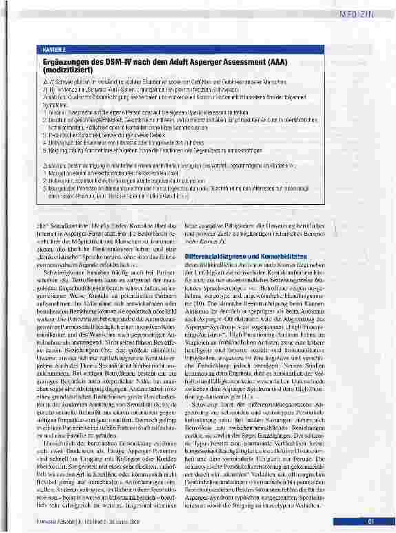 Vorschauseite 3: Das Asperger-Syndrom im Erwachsenenalter