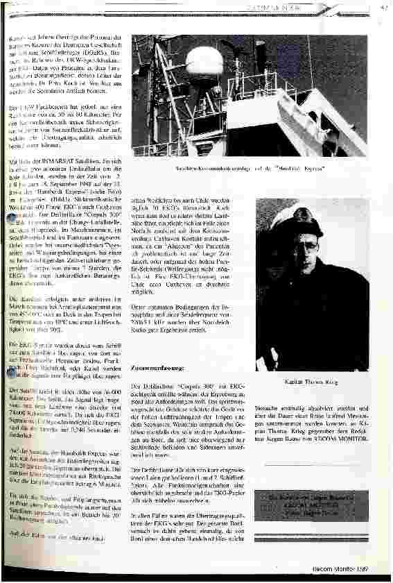 Vorschauseite 2: Die Reportage EKG - Übertragung via Satellit