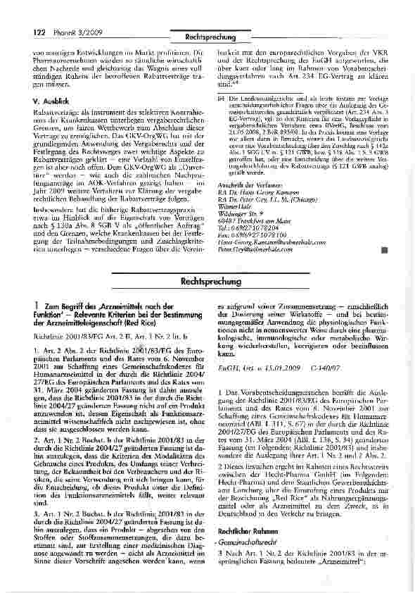 Vorschauseite 1: Zum Begriff des Arzneimittels nach der Funktion
