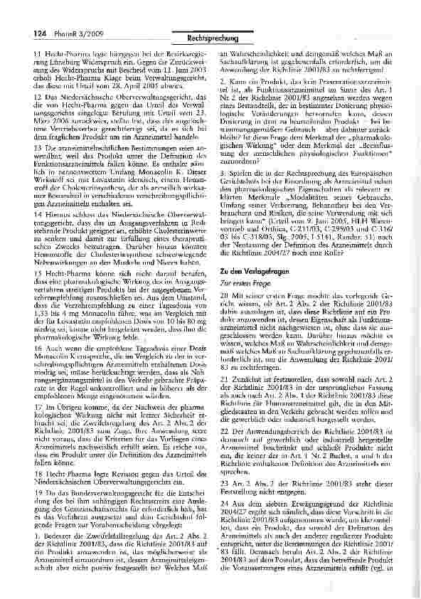 Vorschauseite 3: Zum Begriff des Arzneimittels nach der Funktion