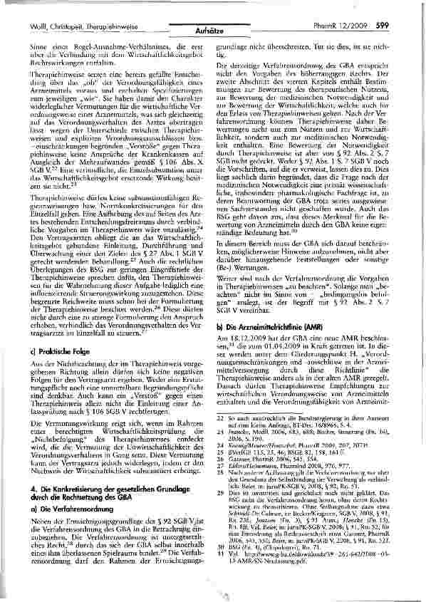 Vorschauseite 4: Die Voraussetzungen für den Erlass selbständiger Therapiehinweise in Arzneimittelrichtlinien gemäß § 92 Abs. 2 S. 7 SGB V1
