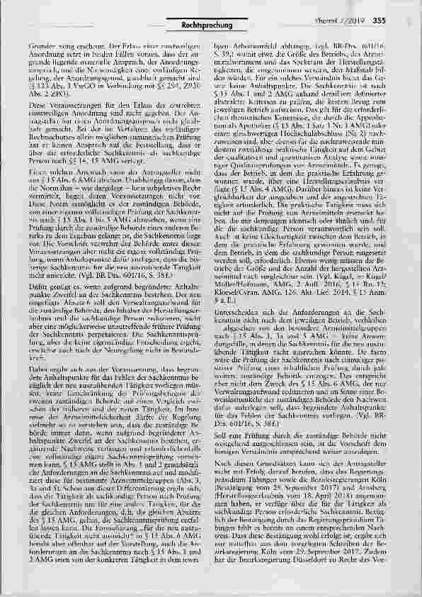 Vorschauseite 3: Bestellung als sachkundige Person nach § 14 AMG AxMG §§ 15 VI, 14, 16, 20 S. 1
