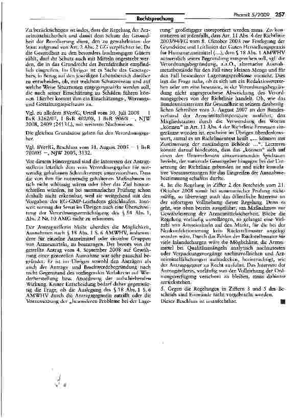 Vorschauseite 4: Pflicht zur Aufbewahrung eines Rückstellmusters beim Parallelimport von Arzneimitteln