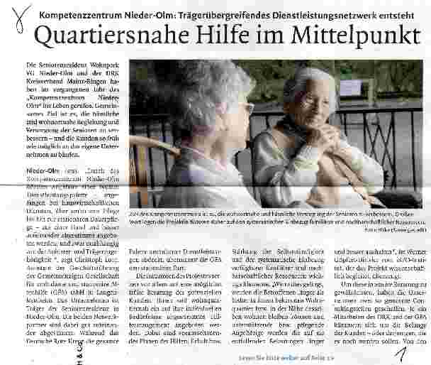 Vorschauseite 1: Quartiersnahe Hilfe im Mittelpunkt