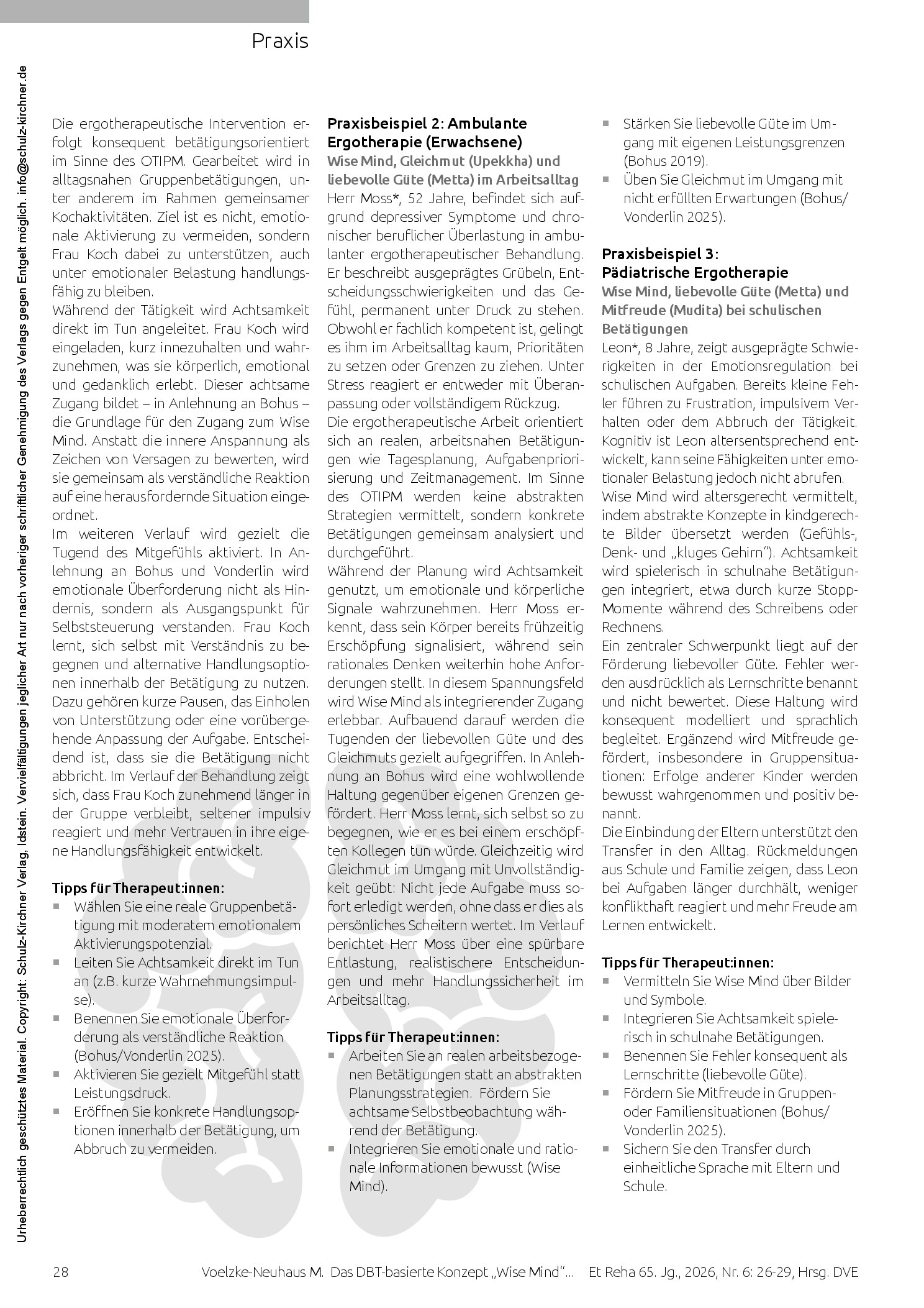 Vorschauseite 3: Das DBT-basierte Konzept „Wise Mind“ praxisnah, evidenz- und betätigungsorientiert umgesetzt