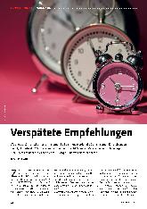 Vorschauseite 1: Verspätete Empfehlungen