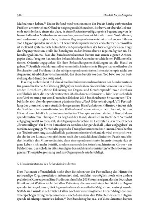 Vorschauseite 6: Organprotektive Intensivmaßnahmen als Eingriff in das Selbstbestimmungsrecht