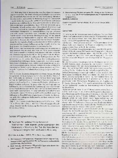 Vorschauseite 1: Zuschuss für wohnumfeldverbessernde Maßnahme - kein eigener Leistungsanspruch des Vermieters - Vererbung bei Tod des Versicherten - Voraussetzungen einer wirksamen Abtretung