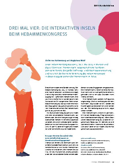 Vorschauseite 1: Drei mal Vier: Die interaktiven Inseln beim Hebammenkongress