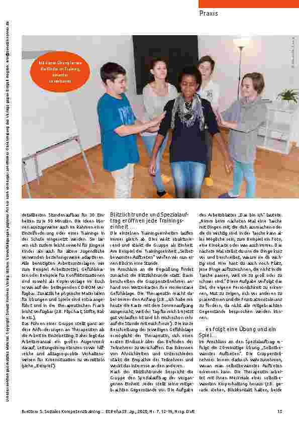 Vorschauseite 4: Fertigkeiten in der Gruppe entwickeln, trainieren und festigen.