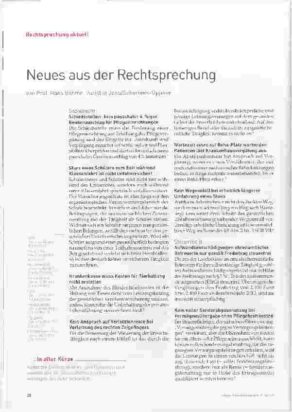 Vorschauseite 1: Corrected: Neues aus der Rechtsprechung