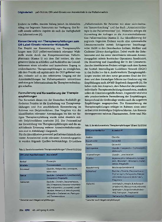 Vorschauseite 3: pallOLU.de: Datenbank zum Off-Label-Einsatz von Arzneimitteln in der Palliativmedizin