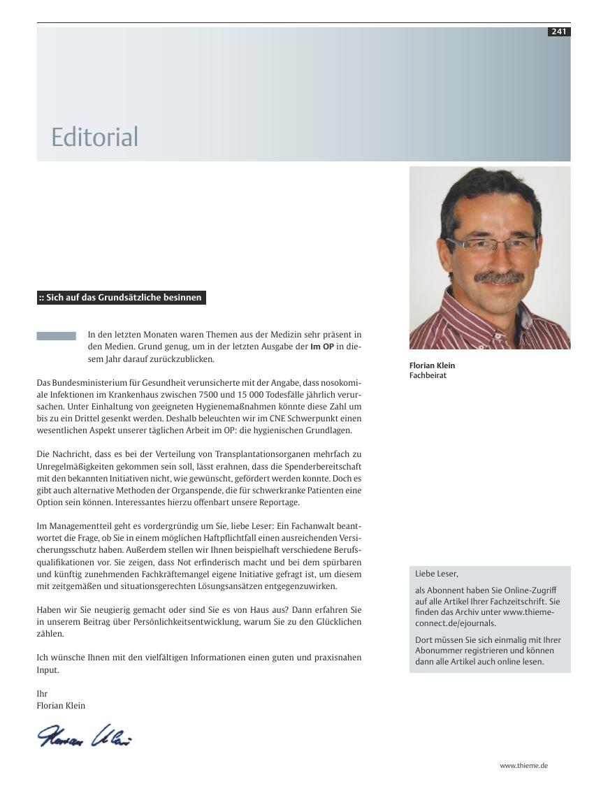 Vorschauseite 1: Editorial