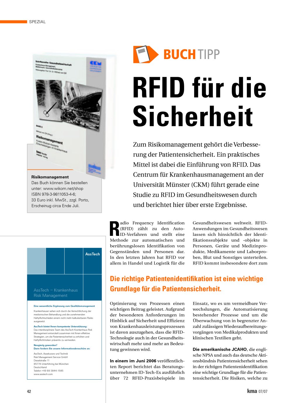Vorschauseite 1: RFID für die Sicherheit