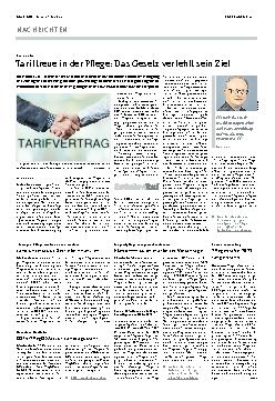 Vorschauseite 1: Tariftreue in der Pflege: Das Gesetz verfehlt sein Ziel