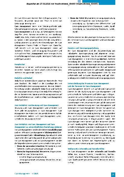 Vorschauseite 2: Verständigung der Deutschen Gesellschaft für Care und Case Management, des Netzwerkes Case Management Schweiz und der Österreichischen Gesellschaft für Care und Case Management üb…