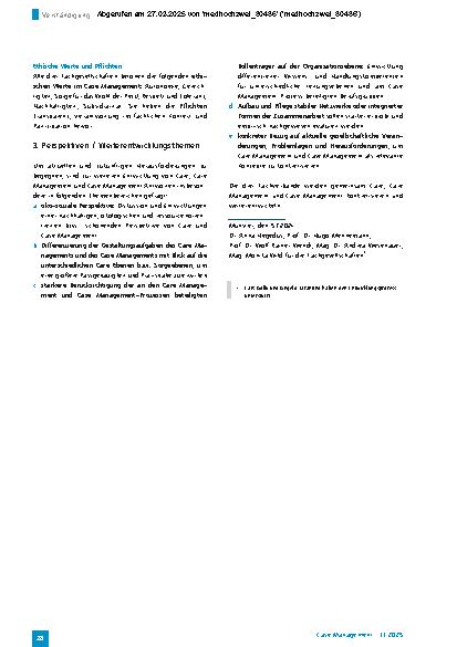 Vorschauseite 3: Verständigung der Deutschen Gesellschaft für Care und Case Management, des Netzwerkes Case Management Schweiz und der Österreichischen Gesellschaft für Care und Case Management üb…