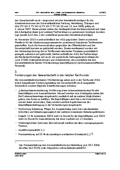 Vorschauseite 3: Betriebszugehörigkeitstage für die Beschäftigten der Universitätsklinika in Baden-Württemberg – ein zukunftsorientiertes Instrument zur Personalbindung?