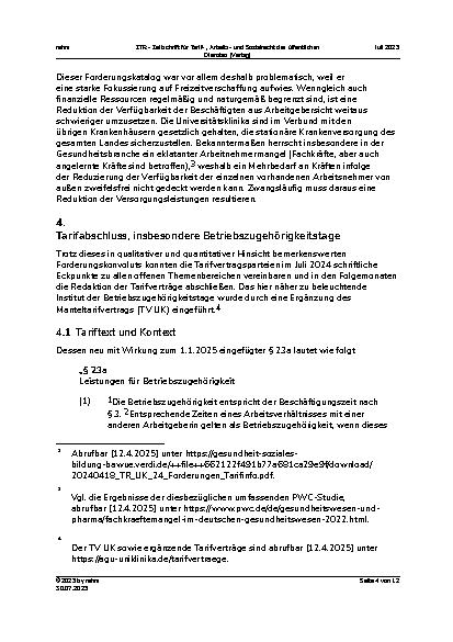 Vorschauseite 4: Betriebszugehörigkeitstage für die Beschäftigten der Universitätsklinika in Baden-Württemberg – ein zukunftsorientiertes Instrument zur Personalbindung?