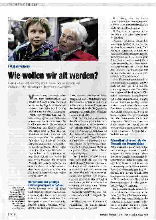 Vorschauseite 1: Wie wollen wir alt werden?