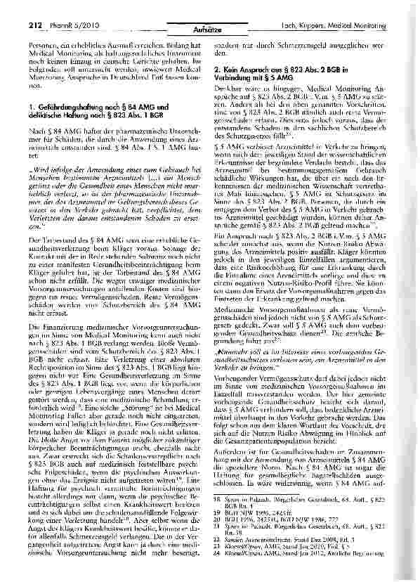 Vorschauseite 4: Medical Monitoring als haftungsrechtliches Instrument in den USA -Bedeutung für pharmazeutische Unternehmen in Deutschland