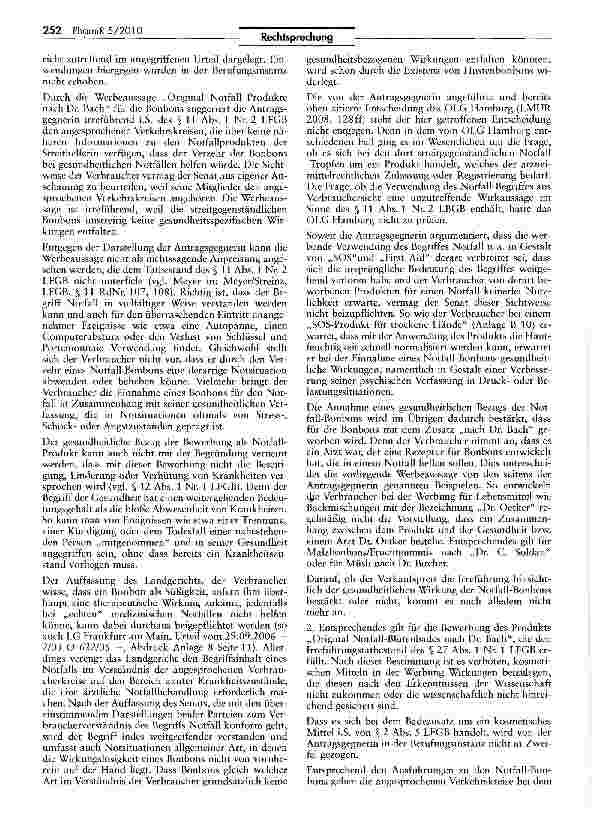Vorschauseite 2: Zur Arzneimitteleigenschaft von Original Notfall-Produkten nach Dr. Bach